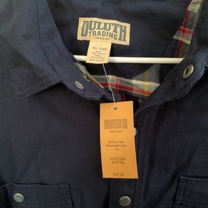 Men’s Duluth trading lined fire hose flannel NWT